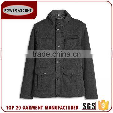 High Quality Mens Stand Collar Single Breast Casual Jacket Made In China