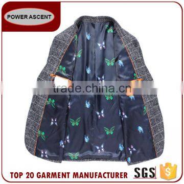 Wholesale Custom Style Fashion Suit Jacket Blazer Checked Men'S Suits For Sale photo-3