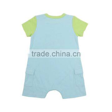 Summer Cool Baby Organic Romper Short Sleeve Kids Knitted Romper photo-2