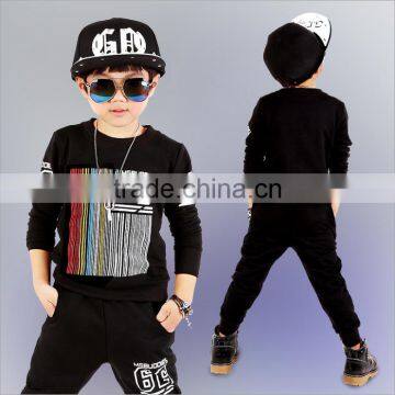 custom new style design cotton M L XXXXL hoodies and pants boys clothes sets