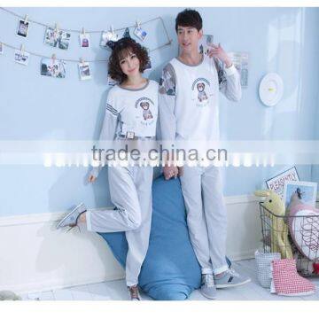 Custom Wholesale Multi-styles Lover Sleepwear Printed Casual Couple Pajamas