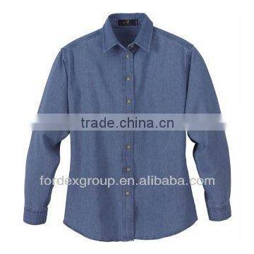 Ladies' Denim Long Sleeve Shirt