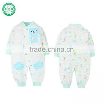 Pink/Blue/Yellow Colors Soft Cotton Baby Autumn Romper photo-4