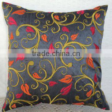 Decorative Pillow Cover, Grey Accent Pillow, Grey Couch Pillow, Throw Pillow, Floral Cushion Cover