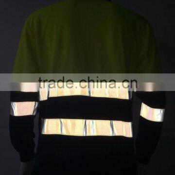 Low Price Two-tone Polyester 3M Reflective Tape Safety Europe ENISO 20471 Security Polo Shirt photo-4