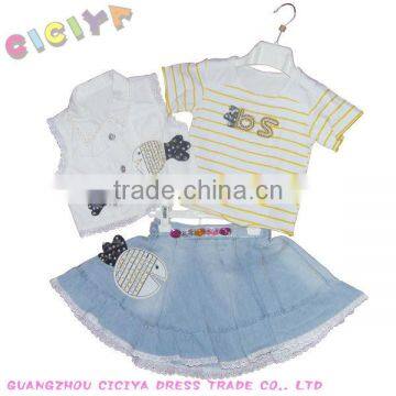 Fashion style 3pcs girl dress