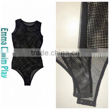 New Sexy Design Black Fishnet Bodysuit With Buttons for Ladies photo-2