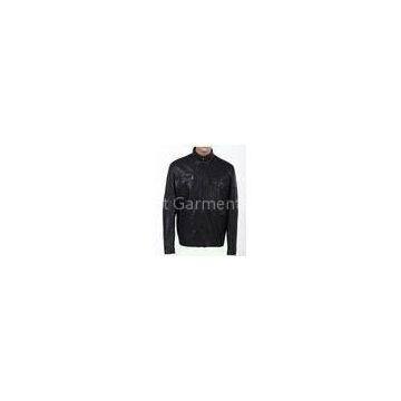 M L Custom 100% Viscose and Knitting, Fashion Black Western Thick Leather Jacket for Men
