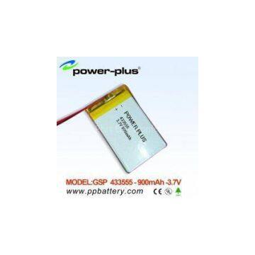 3.7v 433555/900mAh Lithium polymer battery /LIP/li-polymer/li-polymer battery