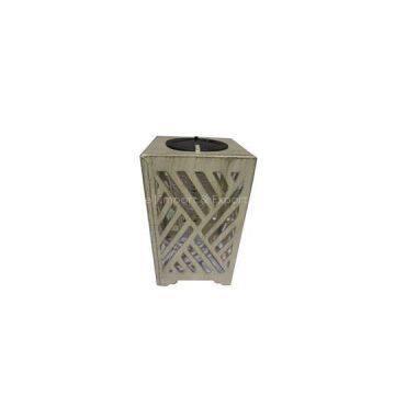 Rectangular Hollow Solar/candle Lamp /solar Candle Holder