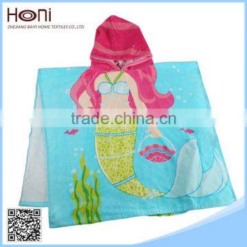 Fashion Cotton Printed Kids Poncho