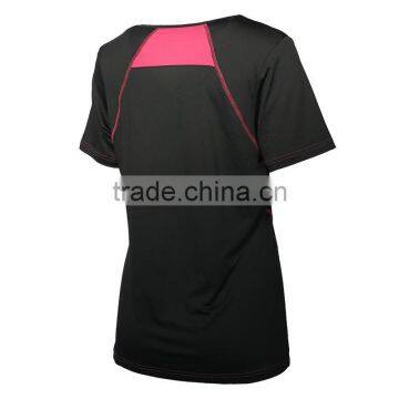 T092-1643B OEM Polyester Spandex Women's Sport T-shirt photo-2