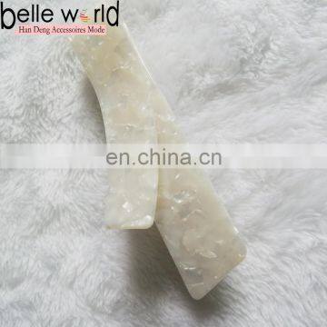 Top quality france fashion acetate white barrette for hair