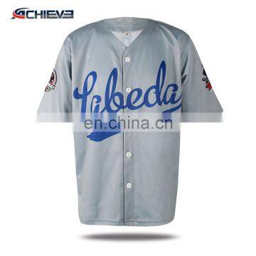 2017 OEM summer baseball jersey new fashion design softball jersey polyester baseball shirt