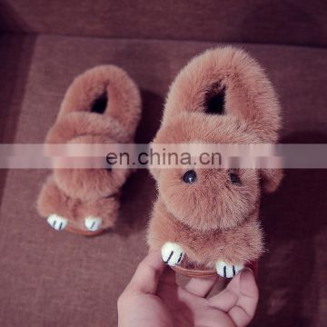 Wholesale new design winter slippers kids girl with high quality