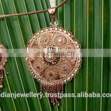 Copper jewelry pendant sets manufacturer, Copper jewellery pendant sets exporter