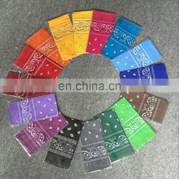 Promotional wholesale multifunctional cotton headwear customized printed square bandana