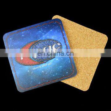 pvc tea coaster with cork