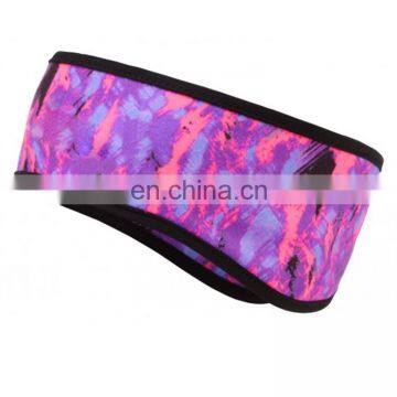 Dyed wicking width fleece headband