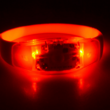 Remote Controlled Flashing Red Led Bracelets