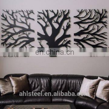 Laser cut bamboo and tree metal wall arts home decor