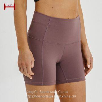 Wholesale Women Fitness Shorts Lycra Spandex Gym Shorts Workout Clothing Manufacturer photo-2