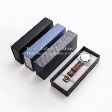 Cheap price fashion design sliding cardboard watch box, texture paper watch box with factory price.