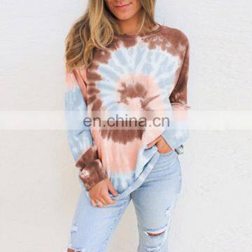 LAITE T2027 Autumn Women Tie Dyed Sweatshirts Ladies' Printed Tops Plus Size Women Clothing photo-4