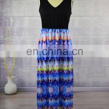 Hand Embroidered Side Trim Polyester Long Maxi Dress Family Matching Mother and Daughter Dress (this Link for WOMAN) photo-2