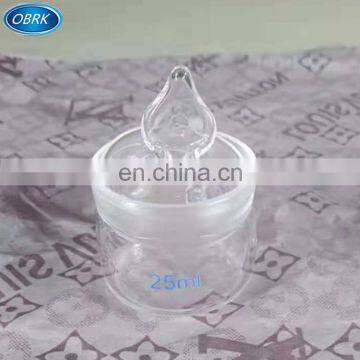 Customized Low Form Weighing Bottle With Glass Stopper
