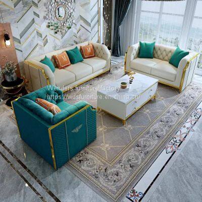 Microfiber leather light luxury, postmodern, simple sofa, sitting room, 123 people, combined size, Italian-style Scandinavian model room