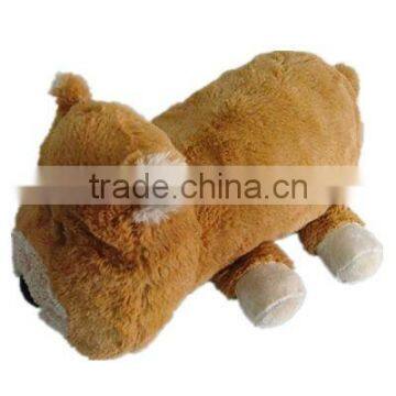 Bear lying plush cushion