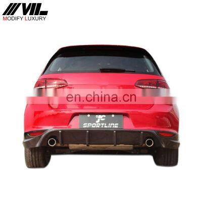 Auto Carbon MK7 Rear Bumper Lip Diffuser for VW GOLF VII 7 GTI 2014UP