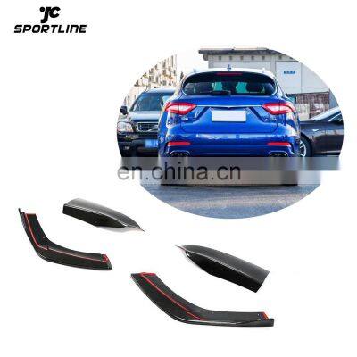 JCSPORTLINE Rear Carbon Fiber Bumper Splitter for Maserati Levante S Sport Utility 4-Door 2017-2018