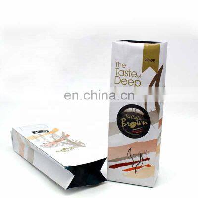 Custom Printing Coffee Bag 12oz 340g Empty Coffee Bags Resealable Side Gusset Coffee Bag With Valve