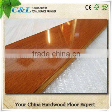 high gloss UV coating natural Taun wood engineered flooring