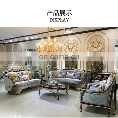 Royal Luxury Sofas Hand Carved Solid Wood Living Room Sofa Sets Furniture Classic Antique Style