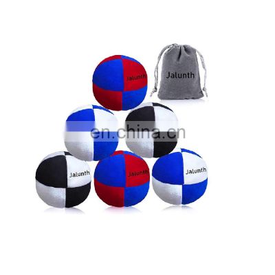 2021 high quality Multi Color Children logo printing custom sand filled Artificial hacky sack for boys and girls