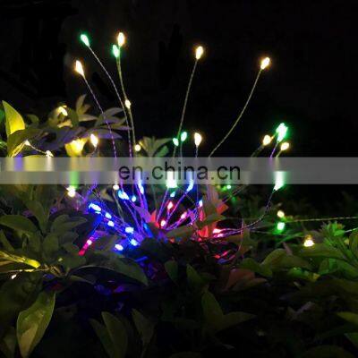 Firework Fairy String Lights, Battery Powered Waterproof Dimmable Fairy Decorative Light With Remote Control, 120 LED Starburst