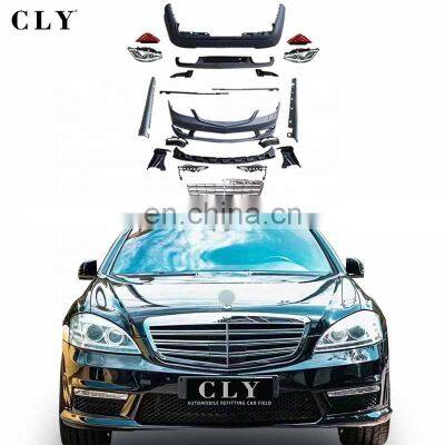 CLY Car Bumpers For Benz S-Class W221 Upgrade S65 AMG Body kits Grilles Side Skirt Front Rear Car Bumpers Rear Diffusers