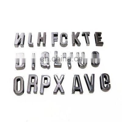 The Factory Wholesale Gold Color And Gunmetal Color Zinc Alloy 24mm DIY 26 Metal Letters For Shoes photo-4
