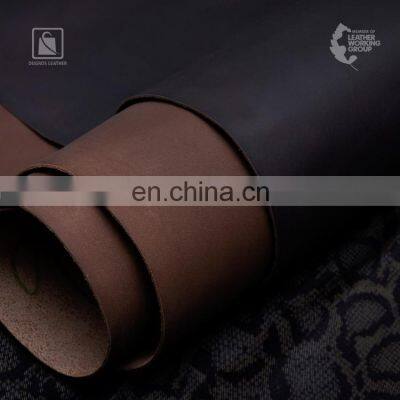 Beautiful Medium Temper and Pull Up Effect Vegetable Tanned Corrected Grain Buffalo Genuine Leather photo-2