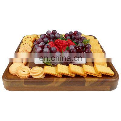 Large Thick Wood Cheese Board Plate Charcuterie Board Platter Set Serving Tray With Cutlery Set For Birthday photo-4