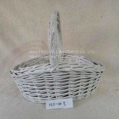 Multipurpose Natural Willow Basket for Storage and Decoration with Handle