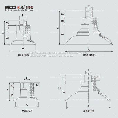 Flat Suction Cup Vacuum Suction Cup With Connector photo-3