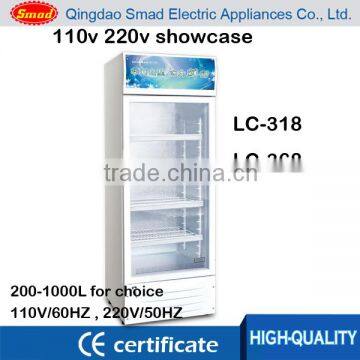 318L 368L transparent glass door refrigerator, refrigerator glass door