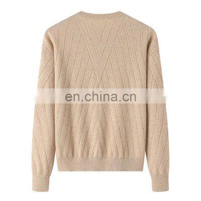 Basic O-Neck Jumper 12GG Solid Color 100% Soft Cashmere Pullover for Women Winter Casual Style photo-3