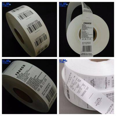 Custom Garment Tag Printed Textile Taffeta Ribbon Wash 100% Polyester Wash Care Label for Clothing photo-5
