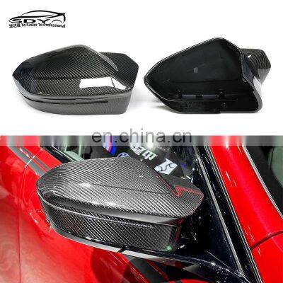 G60 G70 Horn Style High Quality Carbon Fiber Side Mirror Caps Mirror Cover For BMW 5 Series G60 7 Series G70