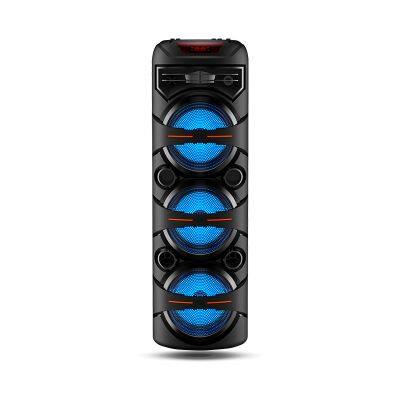 Hot sell ZQS8302 bass sound 40W power 8*3 inch speaker party speaker with wireless mic for outdoor